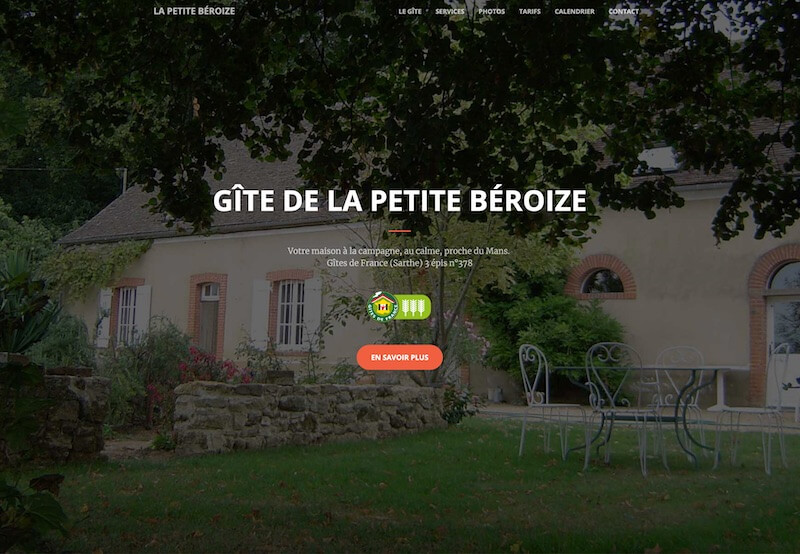Site internet Gîte la petite Béroize